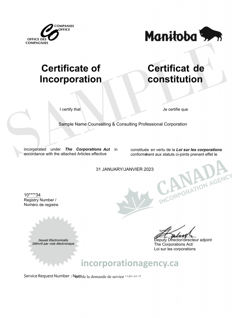 Manitoba Professional Corporation
