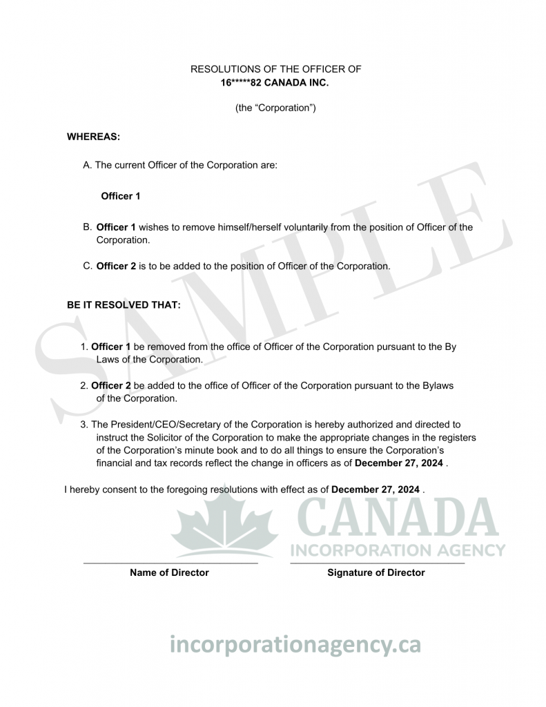 corporate-officer change